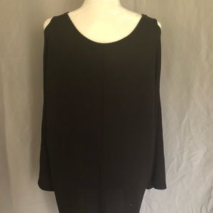 Black top/dress with cold-shoulders